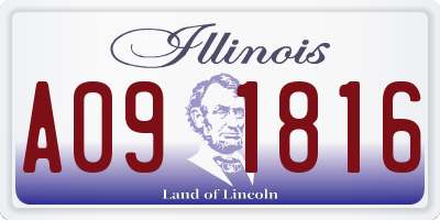 IL license plate A091816