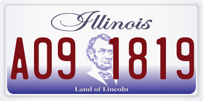IL license plate A091819