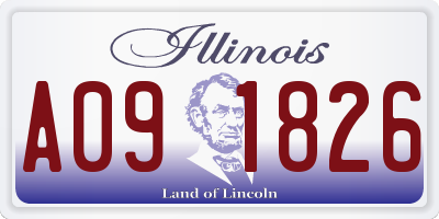 IL license plate A091826