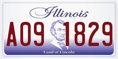 IL license plate A091829