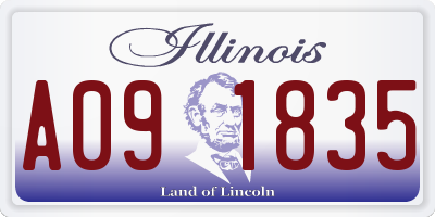 IL license plate A091835