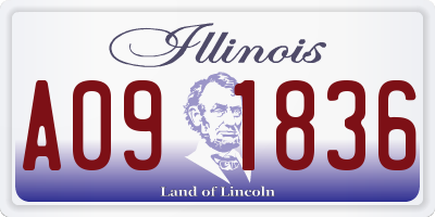 IL license plate A091836