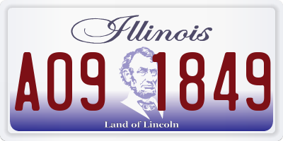 IL license plate A091849