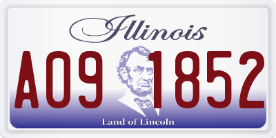 IL license plate A091852