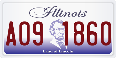 IL license plate A091860