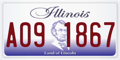 IL license plate A091867