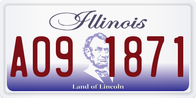 IL license plate A091871