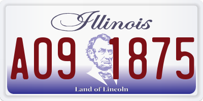 IL license plate A091875