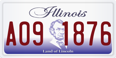 IL license plate A091876