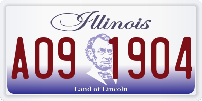 IL license plate A091904