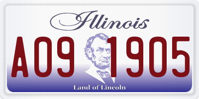 IL license plate A091905