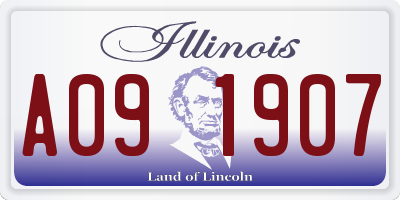 IL license plate A091907