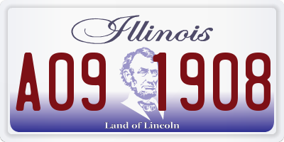 IL license plate A091908