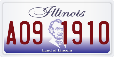 IL license plate A091910