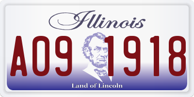 IL license plate A091918