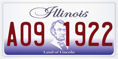 IL license plate A091922