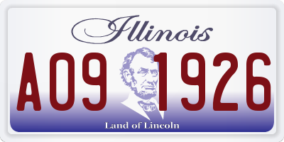 IL license plate A091926