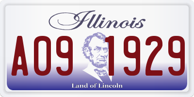 IL license plate A091929
