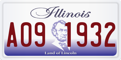 IL license plate A091932