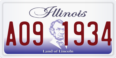 IL license plate A091934
