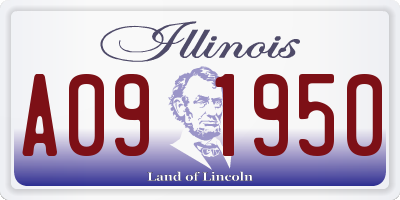 IL license plate A091950