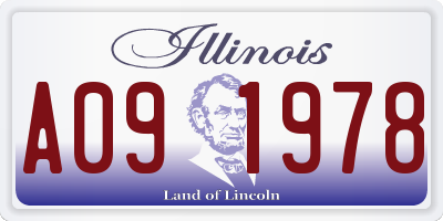 IL license plate A091978