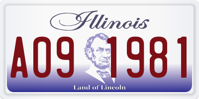 IL license plate A091981