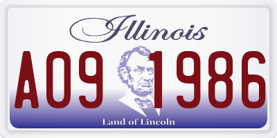 IL license plate A091986