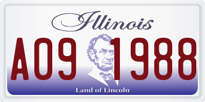 IL license plate A091988