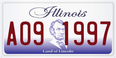 IL license plate A091997