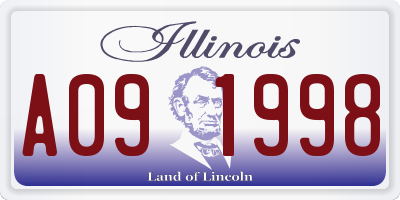 IL license plate A091998