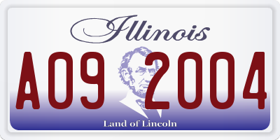 IL license plate A092004