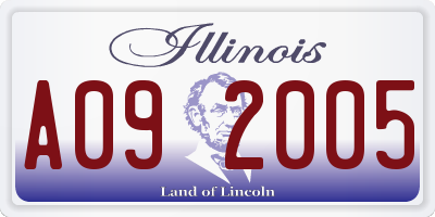IL license plate A092005
