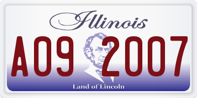 IL license plate A092007