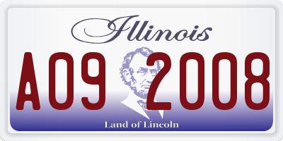 IL license plate A092008