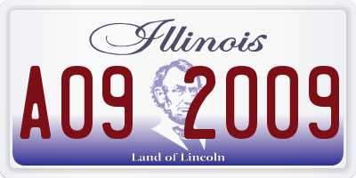 IL license plate A092009