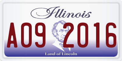 IL license plate A092016
