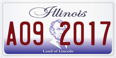 IL license plate A092017
