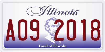 IL license plate A092018