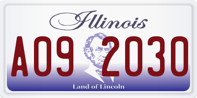 IL license plate A092030