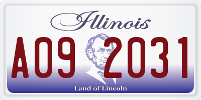 IL license plate A092031