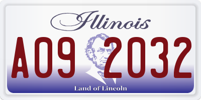 IL license plate A092032