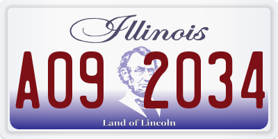 IL license plate A092034