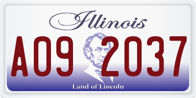 IL license plate A092037
