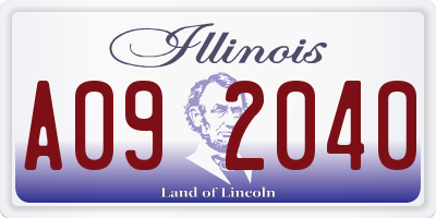 IL license plate A092040