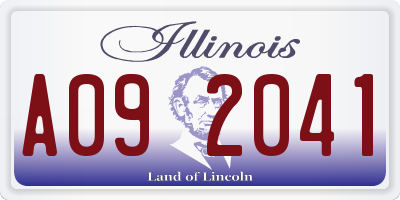 IL license plate A092041