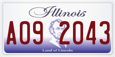 IL license plate A092043