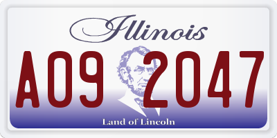 IL license plate A092047