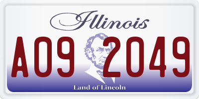IL license plate A092049
