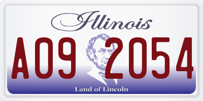 IL license plate A092054